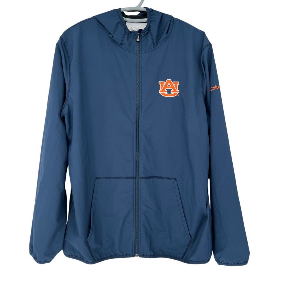Auburn Tigers Columbia Full‎ Zip Jacket Large Men's Navy Embroidered